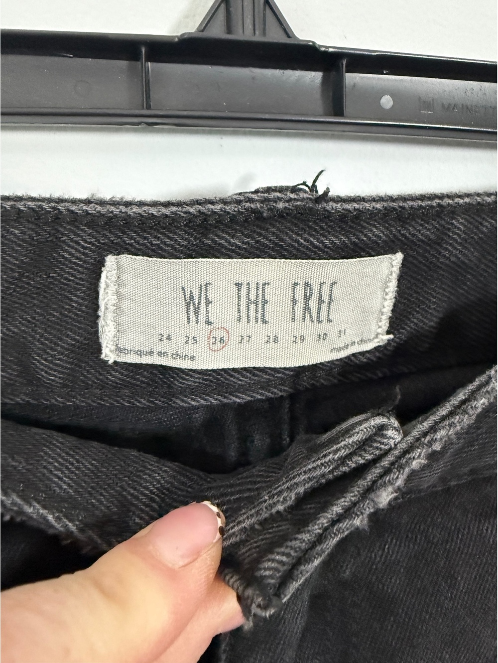 We The Free Vintage Flare jeans Washed Black Raw Hem Women’s Size 26 - Picture 3 of 5